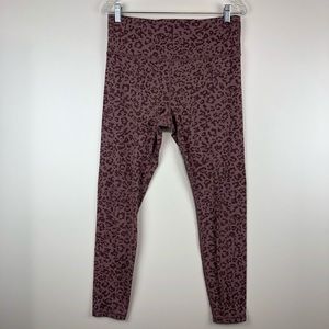 Athleta Elation Leggings Leopard Print Pink Large